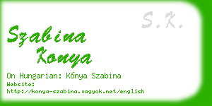 szabina konya business card