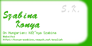 szabina konya business card